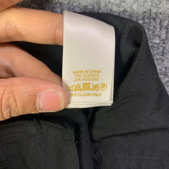 Kate Spade New York Black Pleated‎ Satin Pant Women’s Size 2 - Picture 8 of 10